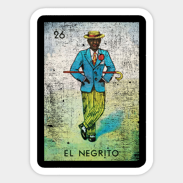 El Negrito Mexican Loteria Bingo Card Loteria Sticker Teepublic Au